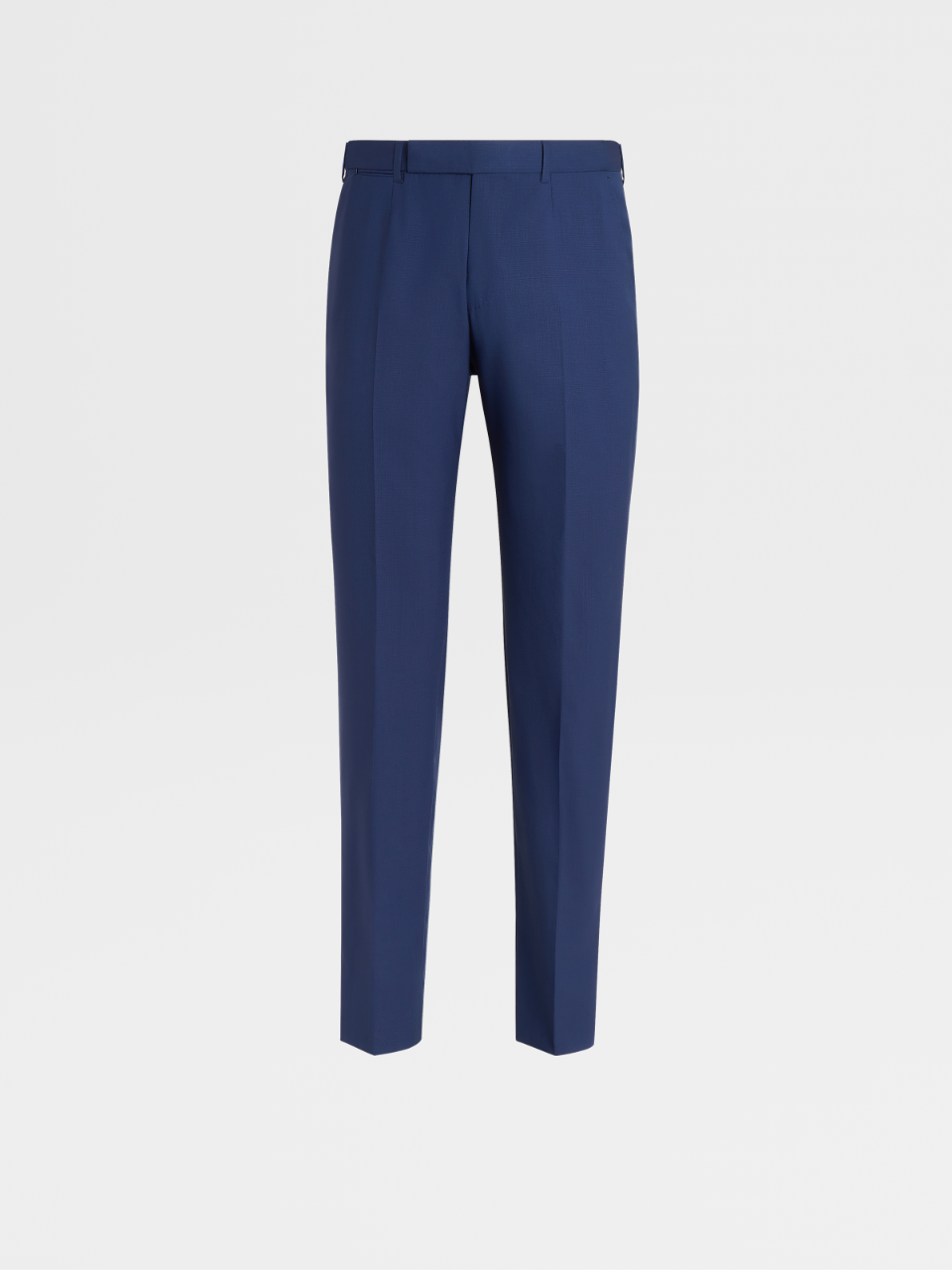 Ink Blue High Performance™ Wool Flat Front Trousers